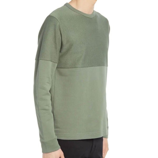 sweat shirt2 Custom Men's Textured Dual-Panel Crewneck Sweatshirt