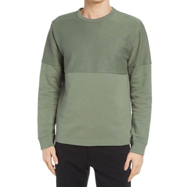sweat shirt3 Custom Men's Textured Dual-Panel Crewneck Sweatshirt