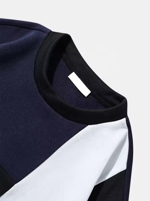 sweat shirt4 Custom Men’s Color-Block Crewneck Sweatshirt