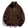 sweat zip1 Custom Unisex Polar Fleece Quarter-Zip Sweatshirt