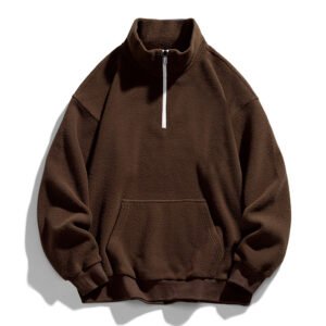 sweat zip1 Custom Unisex Polar Fleece Quarter-Zip Sweatshirt