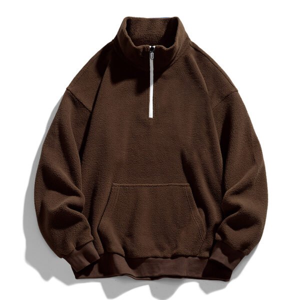 sweat zip1 Custom Unisex Polar Fleece Quarter-Zip Sweatshirt
