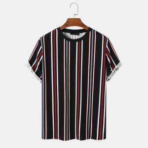 tshirt 1 Custom Men's Vertical Striped Quick-Dry T-Shirt