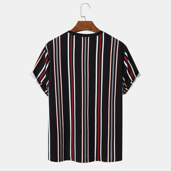 tshirt 2 Custom Men's Vertical Striped Quick-Dry T-Shirt