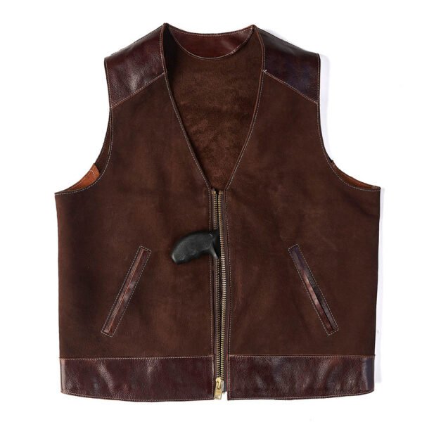 vest1 Custom Men's Genuine Leather Vest