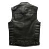 vest2 Men's Vintage Genuine Cowhide Leather Biker Vest Jacket