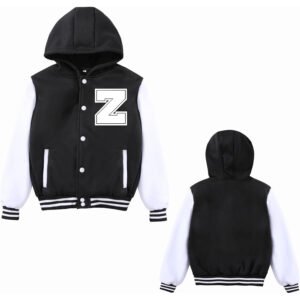 vz jck1 Custom Kids Hooded Fleece Varsity Jacket