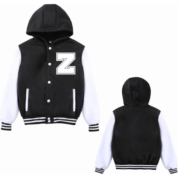 vz jck1 Custom Kids Hooded Fleece Varsity Jacket
