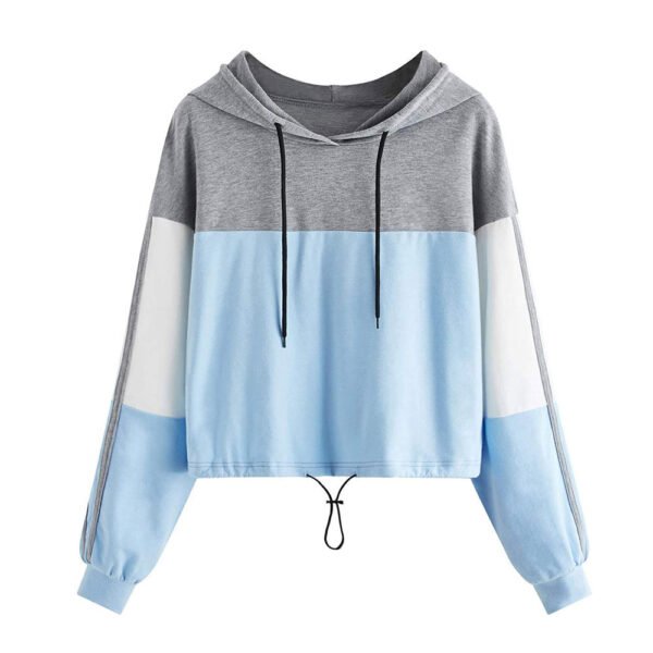 women hoodie Custom Women's Colorblock Cropped Pullover Hoodie Trendy 2026